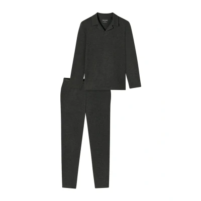 Afbeelding van Schiesser SET Pyjama, Heren, Maat: 48, Dunkelgrau mel