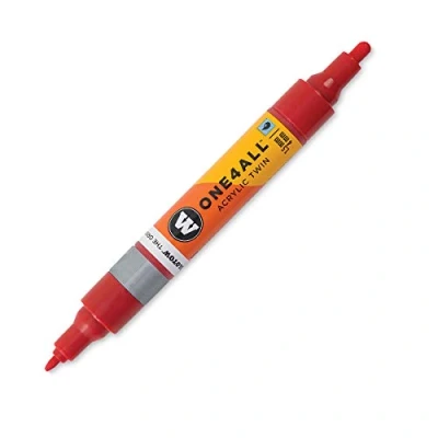 Afbeelding van Molotow ONE4ALL Rode Acrylic Twin 1,5 4 mm Marker