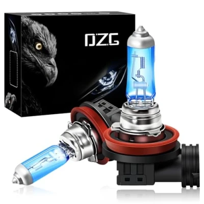 Afbeelding van DZG H8 Halogeenlampen, 12 V, 35 W, koplamp, 5000 K, warm wit, mistlampen, DRL Angel Eye, 2 stuks