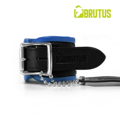 Afbeelding van BRUTUS Leren Halsband Blauw