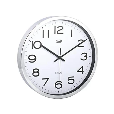 Afbeelding van Trevi Wandklok rond zilver 47 x 37 6 cm