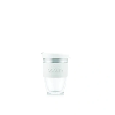 Afbeelding van Bodum Reisbeker met deksel / Joycup Dubbelwandig Kunststof 0.25L Gebroken wit transparant