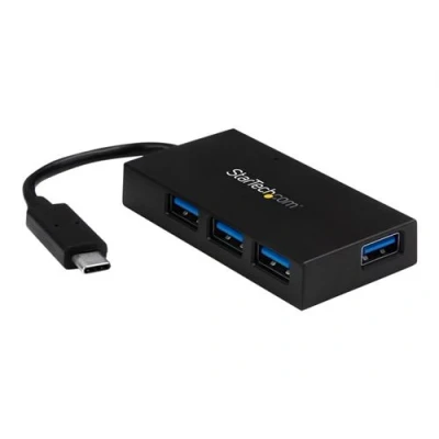 Image de StarTech.com Hub USB C 4 ports 3.0 Compact vers 4x A Concentrateur Type Adaptateur d&#039;alimentation inclus (hub) x SuperSpeed de bureau
