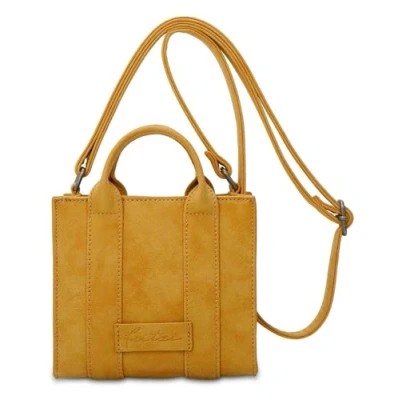 Afbeelding van Fritzi aus Preußen Schoudertas Handtas Square Vintage Crossbody Bag Honey Mustard Mosterdgeel