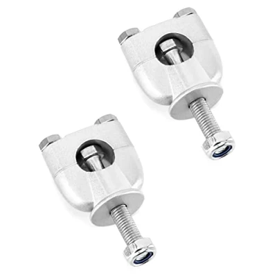 Afbeelding van QWORK 2 stuks stuurverhogers voor motorfiets, 22 mm, 7/8 inch, motorstuurbevestiging van aluminiumlegering, mountainbike