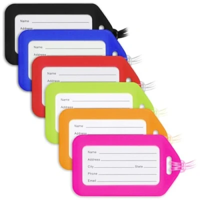 Afbeelding van MIFFLIN Bagagelabels, 6 stuks bagagelabels voor bagage, kofferlabels in bulk