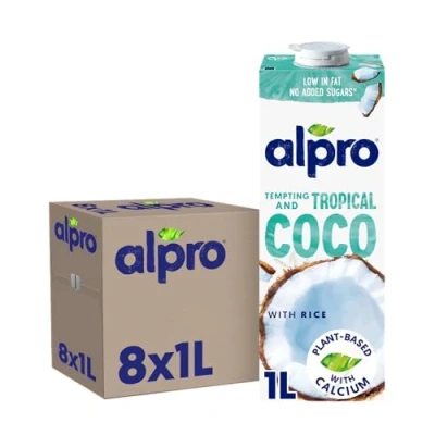 Afbeelding van Alpro Drink Plantaardige Kokosmelk Original Lactosevrij &amp; Glutenvrij 8 x 1L