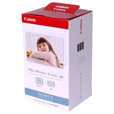 Image de Selphy CP1200 Canon KP 108IP/IN 3 cartouches + papier format carte postale (d&#039;origine)