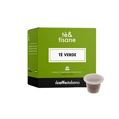 Afbeelding van FRHOME 80 capsules compatibel met Nespresso Groene thee earl grey Il caffè italiano