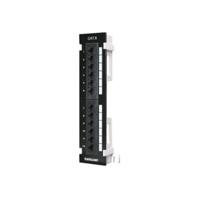 Afbeelding van Intellinet 560269 12 poorten Netwerkpatchpaneel 254 mm (10) CAT 6 1 HE Zwart