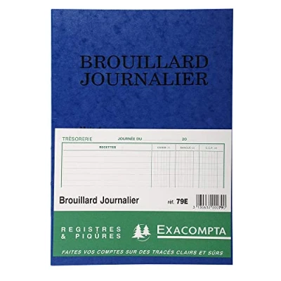 Image de Piqûre Exacompta Brouillard Journalier 27x19,5cm 40p