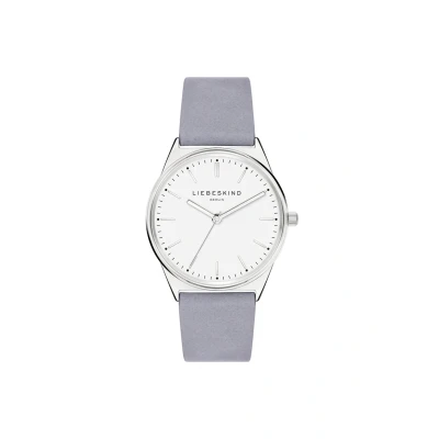 Afbeelding van Liebeskind Berlin retro horloge, zilver/blauw, Riem