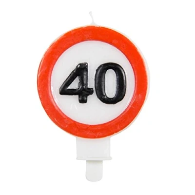 Afbeelding van Folat Candles Verkeersbord 40