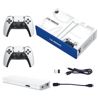 Afbeelding van M15 Retro Game Stick, 4K HDMI uitgang en draadloze controller, plug and play videogameconsole met meer dan 30.000 games, arcade gameconsole (128 GB)