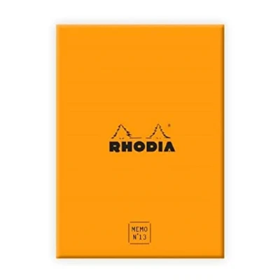 Afbeelding van RHODIA 194052C Memoblokset nr. 13 oranje A6 11,5 x 16 cm 5/5 (kleine ruitjes) 240 vellen 80 g/m praktisch en compact collectie Rhodiatime