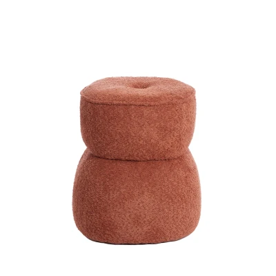 Afbeelding van Light &amp; Living Poef Leyla Terra Ø40cm Modern