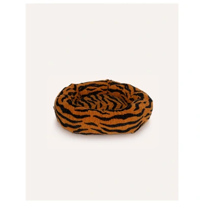 Afbeelding van Dogguo Zebra Round Bed Hondenmatras 75x75x25 cm Roest Zwart M