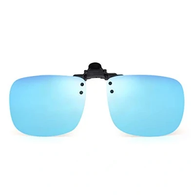 Afbeelding van JM Gepolariseerde zonnebril, clip on lens, frameloos, voor optische bril, blauw, Blauw