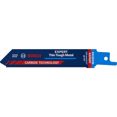 Afbeelding van Bosch Accessories 2608900359 Expert Thin Tough Metal S 522 EHM reciprozaagblad, 1 stuk Zaagbladlengte 115 mm stuk(s)