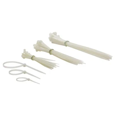 Afbeelding van Set met nylon kabelbinders verschillende afmetingen wit (75 st.) Velleman