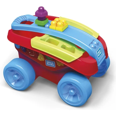 Afbeelding van Fisher Price Mega Bloks Trekwagen Vormenstoof