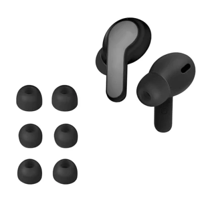 Afbeelding van kwmobile 6x cover voor in ear oortjes geschikt JBL Wave 200 TWS / Beam Vervangende oordopjes van siliconen zwart 3 maten