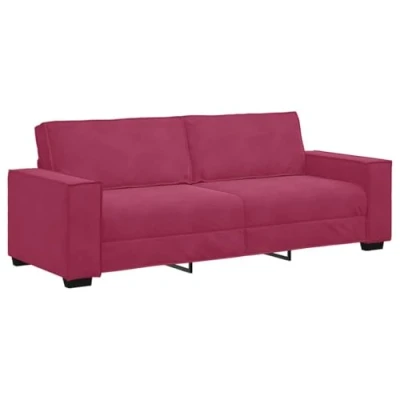 Afbeelding van vidaXL Driezitsbank 180 cm fluweel wijnrood