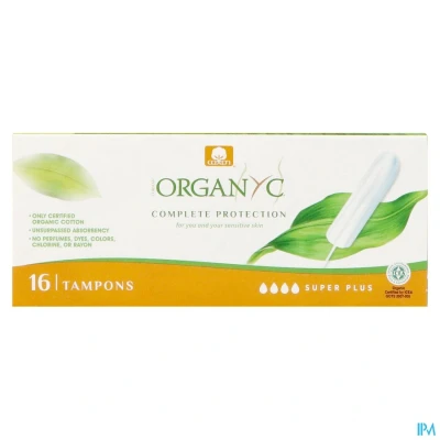 Image de Organyc Tampon Super Plus Coton Bio 16