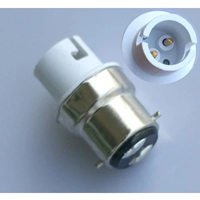Afbeelding van 2 x B22 naar B15/BA15D/B15D adapter voor halogeen of ledlamp