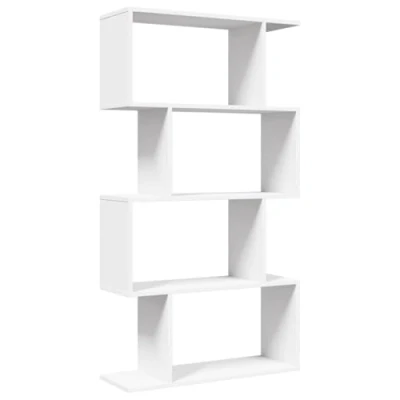 Afbeelding van vidaXL Kamerscherm / boekenkast 4 laags 70x24x129 cm bewerkt hout wit