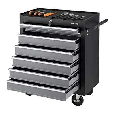 Afbeelding van Gereedschapswagen 7 lades 69x33x77,5 cm zwart