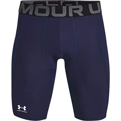 Image de Under Armour Herren UA HG Lng Shorts, leichte kurze Sporthose, atmungsaktive Kompressions Herrenshorts mit Strength Pocket Eingrifftasche