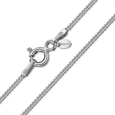 Afbeelding van Amberta Sieraden Echt 925 Sterling Zilver Keten Gourmet Halskettingen Collier voor Kinderen Lengte: 36 cm