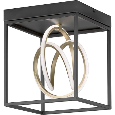 Afbeelding van Fischer &amp; Honsel Plafondlamp Gisi 1x LED 15 W (incl.) Mat Zwart