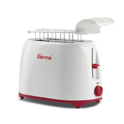 Afbeelding van Girmi Tp10 broodrooster, 750 W, kunststof, wit/rood