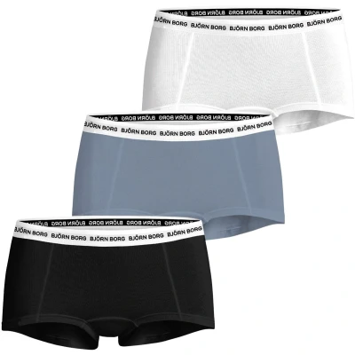 Afbeelding van Björn Borg LOGO 3 PACK Onderbroeken, Dames, Maat: Large, Black/blue/white