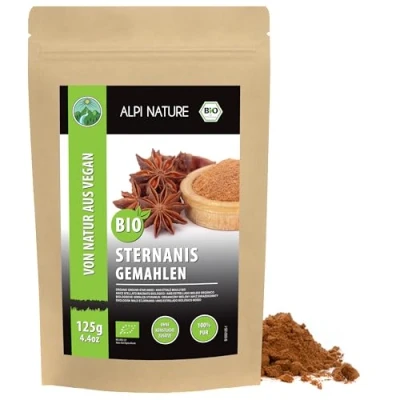Afbeelding van biologische steranijs (125 g), steranijscapsules, steranijspoeder van teelt, 100% natuurlijk, zonder additieven