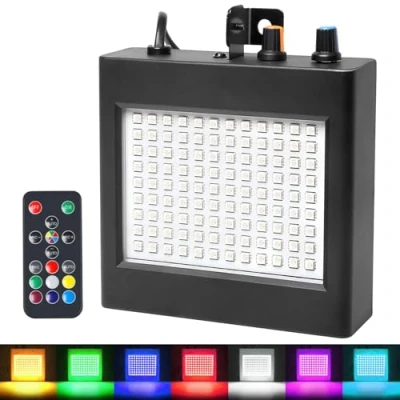Afbeelding van 108 leds, mini stroboscoop, afstandsbediening, Dj, lichtspelletjes voor avond, stroboscooplicht, led, kleur met flits, discoverlichting, stroomonderbreker,