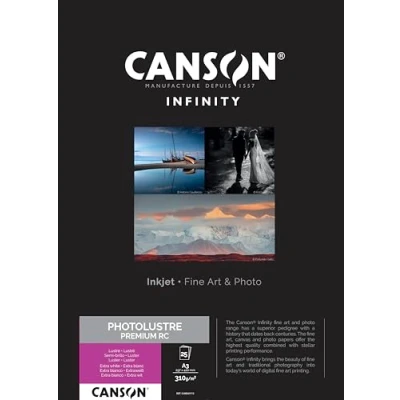 Afbeelding van CANSON Infinity Premium RC fotokroonluchter, doos met 25 vellen fotopapier, glanzend, A3 310 g/m², extra wit