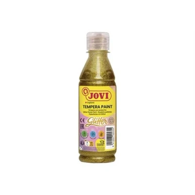 Afbeelding van Jovi plakkaatverf Glitter flacon van 250 ml, goud