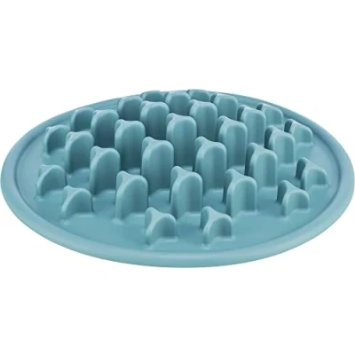 Afbeelding van Trixie Voermat Slowfeeding Pillars Tpe Blauw 35X35 CM