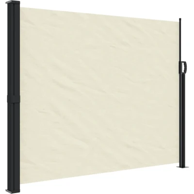 Afbeelding van Windscherm uittrekbaar 160x600 cm crèmekleurig