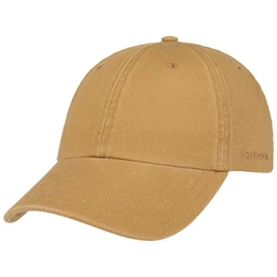 Afbeelding van Stetson Rector Honkbalpet voor heren/dames, zonnehoed van katoen (uv bescherming 40+), verstelbare katoenen pet (55 60 cm), baseballpet zomer / winter, Beige
