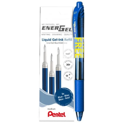 Afbeelding van Navulling Pentel gelschrijver Energel LR7 blauw