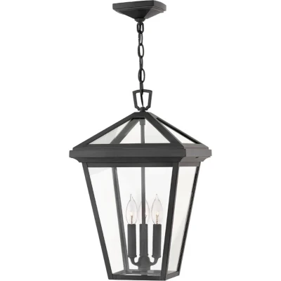 Afbeelding van Hinkley LED Buiten Pendelarmatuur Alford Place 3X E14 Max 40W IP44 Dimbaar Museum Black