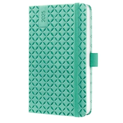 Afbeelding van Weekagenda Flair A6 2025 (NL/FR/EN/DU) Mint Green Hardcover