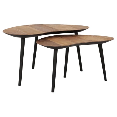 Afbeelding van DTP Home Salontafel Organus Set/2 Zwart 40,00cm x 61,00cm 83,00cm