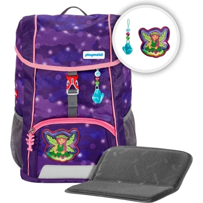 Afbeelding van Step by Kinderrugzakset met zitkussen, ergonomische mini toren afneembare borstriem, 13 liter, Ayuma Leavi Paars, Dagrugzak