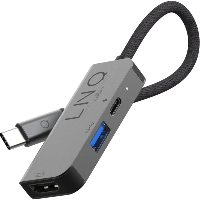 Afbeelding van Linq byELEMENTS / 3in1 USB C naar HDMI Hub Grijs