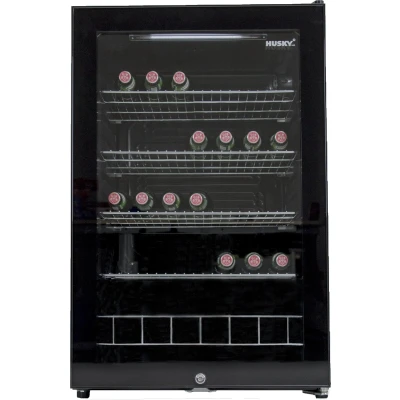Afbeelding van Koelkast met stalen frame zwart 130L (H)84x(B)54x(D)54
